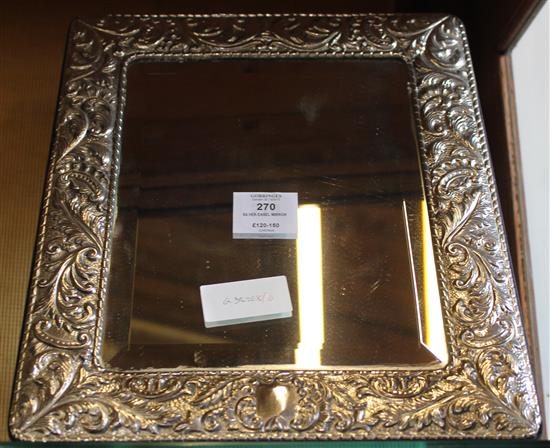 Silver easel mirror